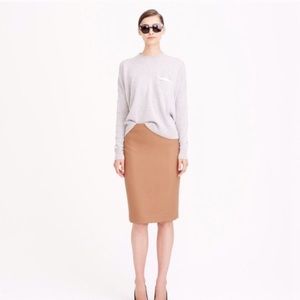J Crew Wool Pencil Skirt, Camel SZ 6